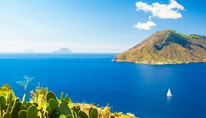 Semi tropical island in the Mediterranean