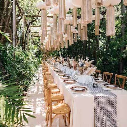 luxury wedding table in Italy