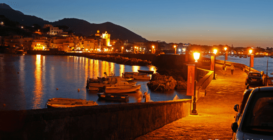 harbour at sunset
