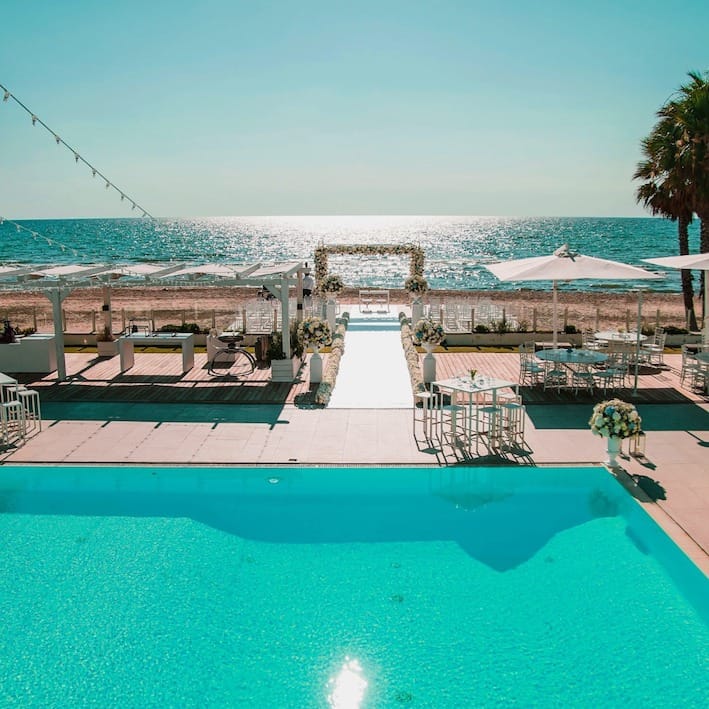 Beach club in Naples for destination wedding